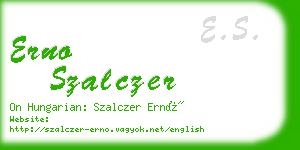 erno szalczer business card